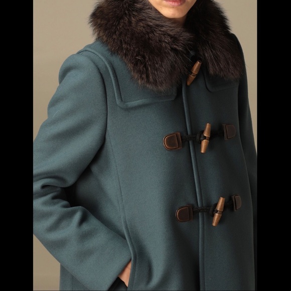 Prada Navy Blue Wool/Cashmere Blend Toggle Swing Duffle Coat Jacket - Picture 8 of 11